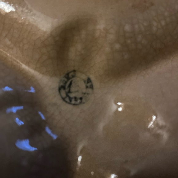 VTG serving dish tray hand painted divider dish small lazy Susan retro classic - Picture 6 of 14